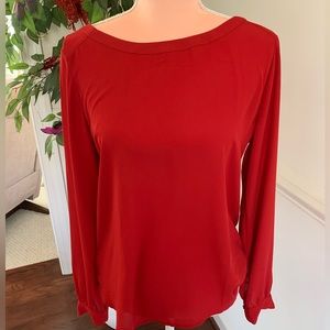 Loft Outlet blouse in pretty red color size xs💜